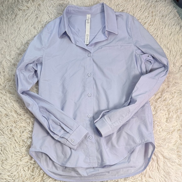 lululemon athletica Tops - Lululemon Full Day Ahead Shirt Serene Blue